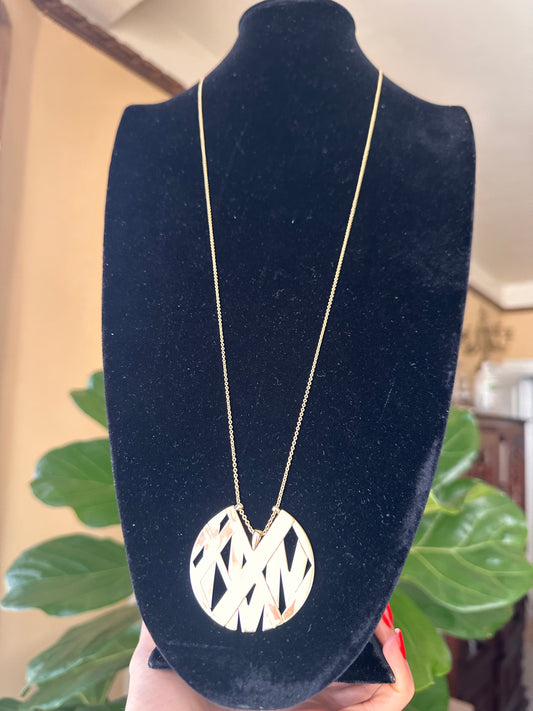 Tiffany & Co. Atlas Large Disc Pendant Necklace 18k, Tiffany Necklace 18k Yellow Gold