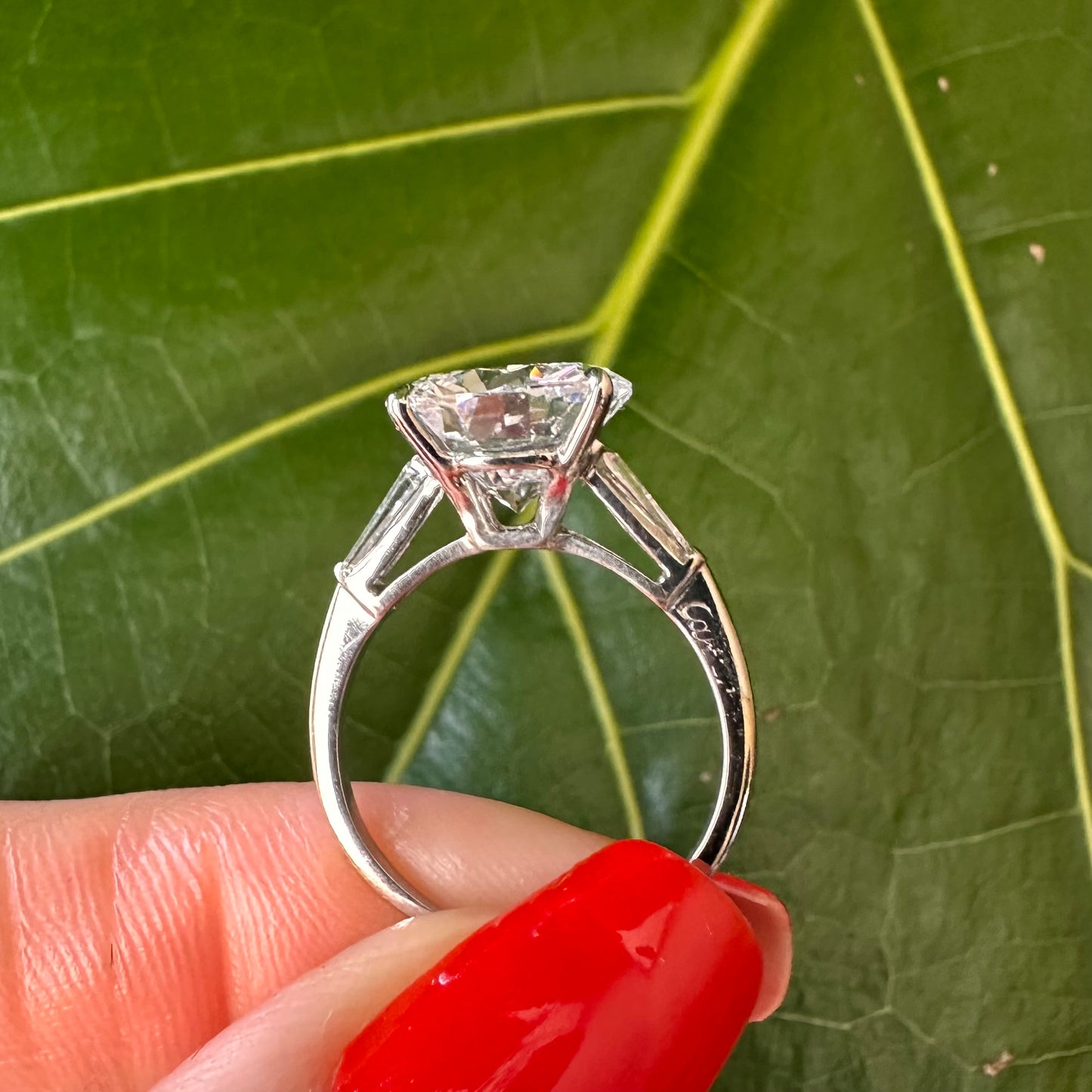 Cartier Engagement Ring 4.33 Carat D Si1 Platinum, Anniversary Ring, Classic Diamond Ring