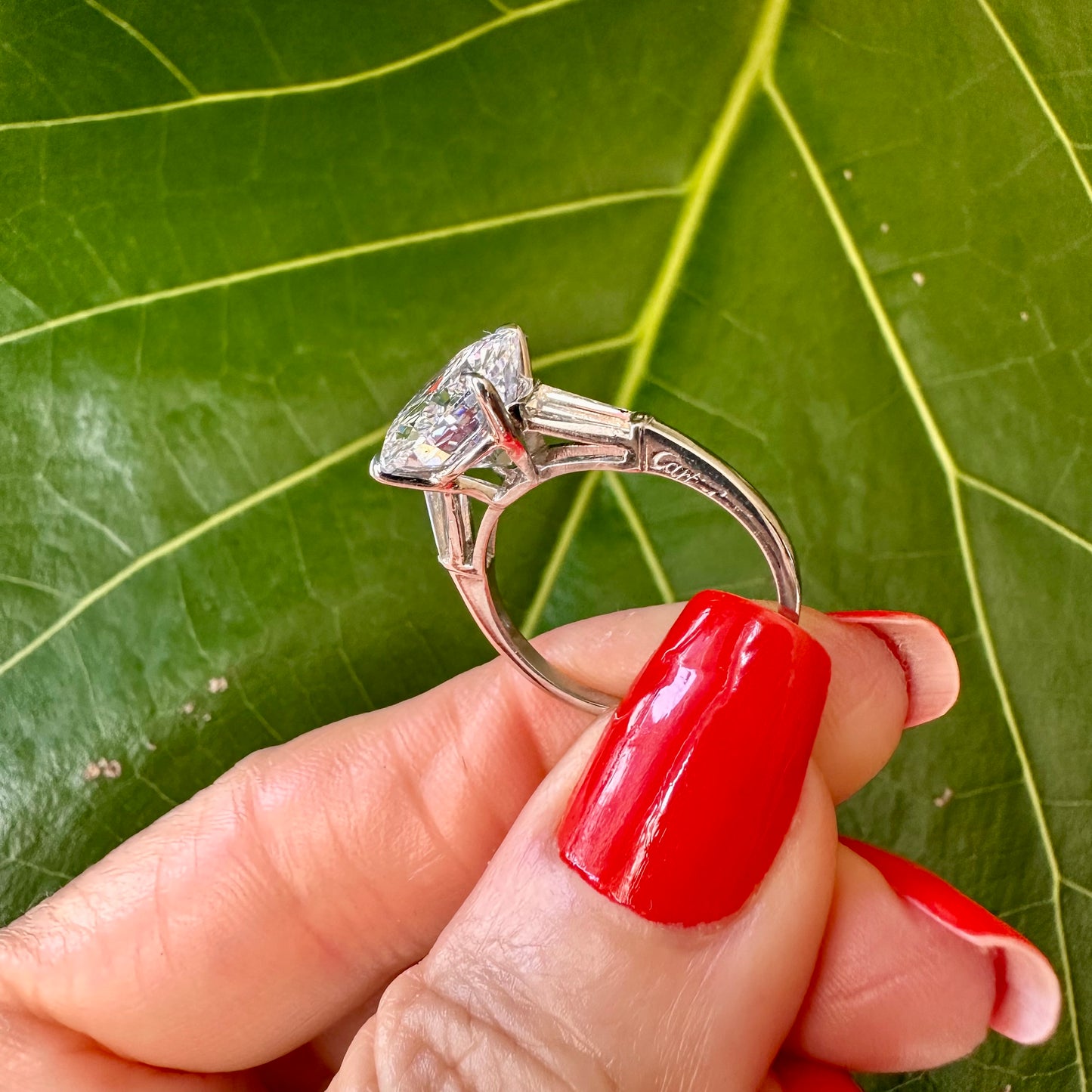 Cartier Engagement Ring 4.33 Carat D Si1 Platinum, Anniversary Ring, Classic Diamond Ring