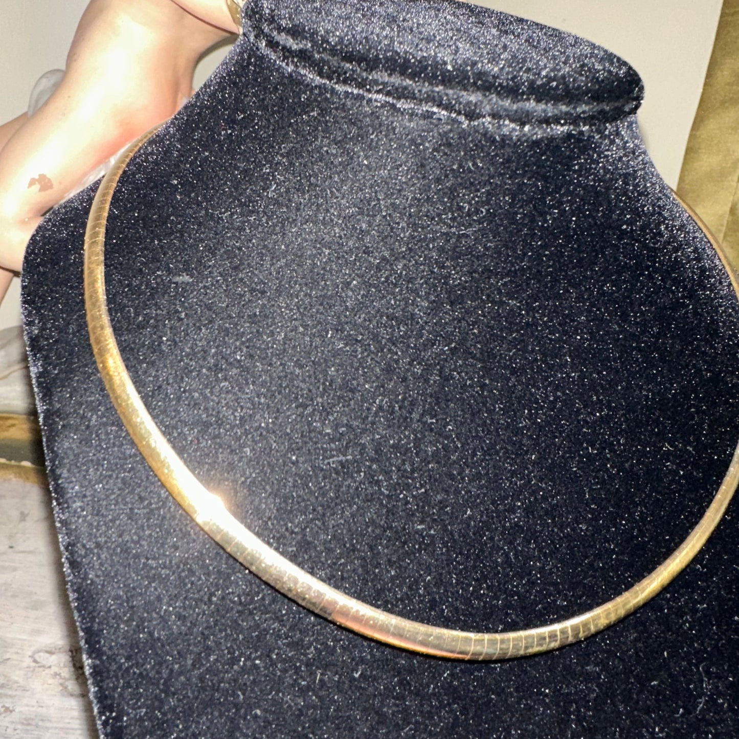 Omega Italian 14k Yellow Gold Necklace