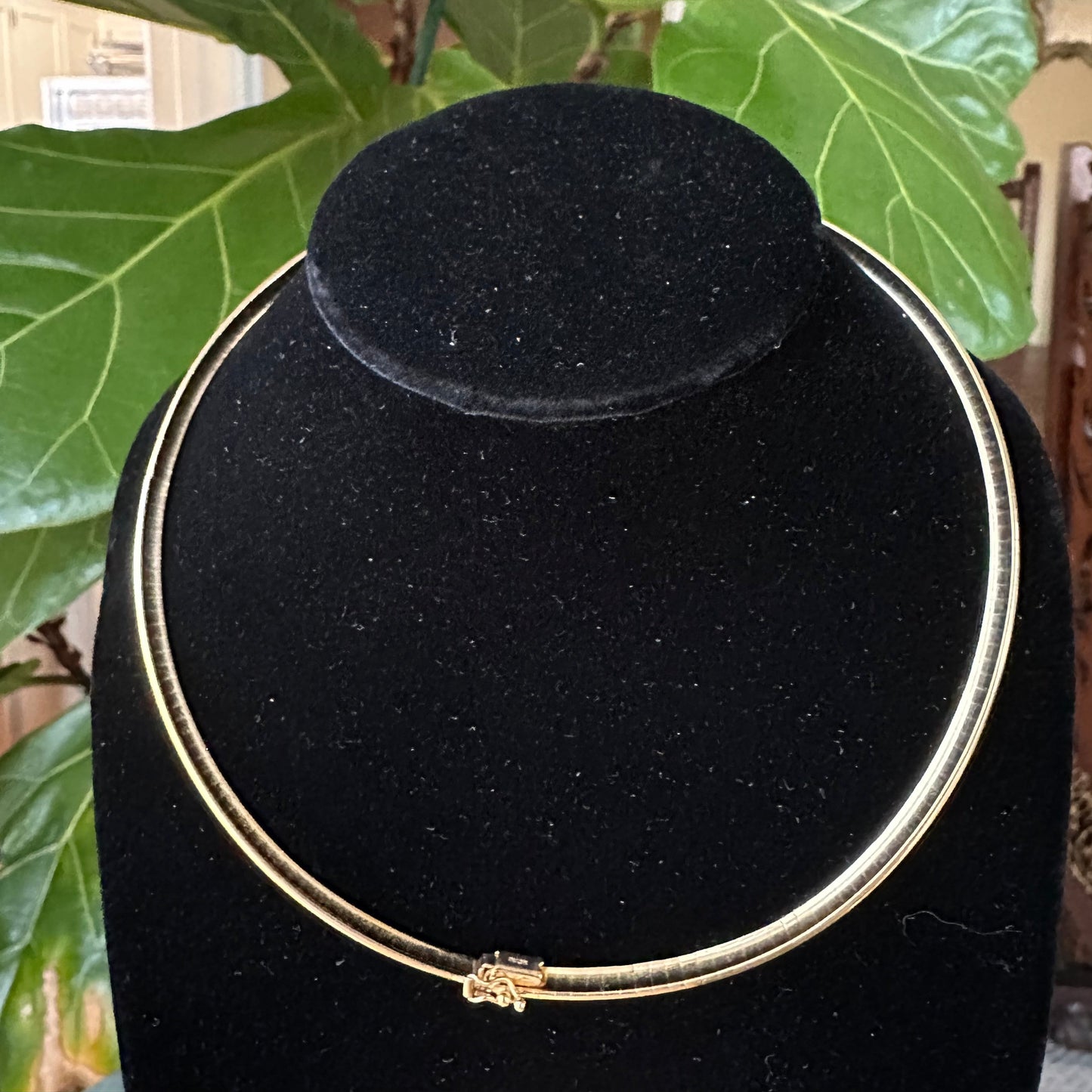 Omega Italian 14k Yellow Gold Necklace
