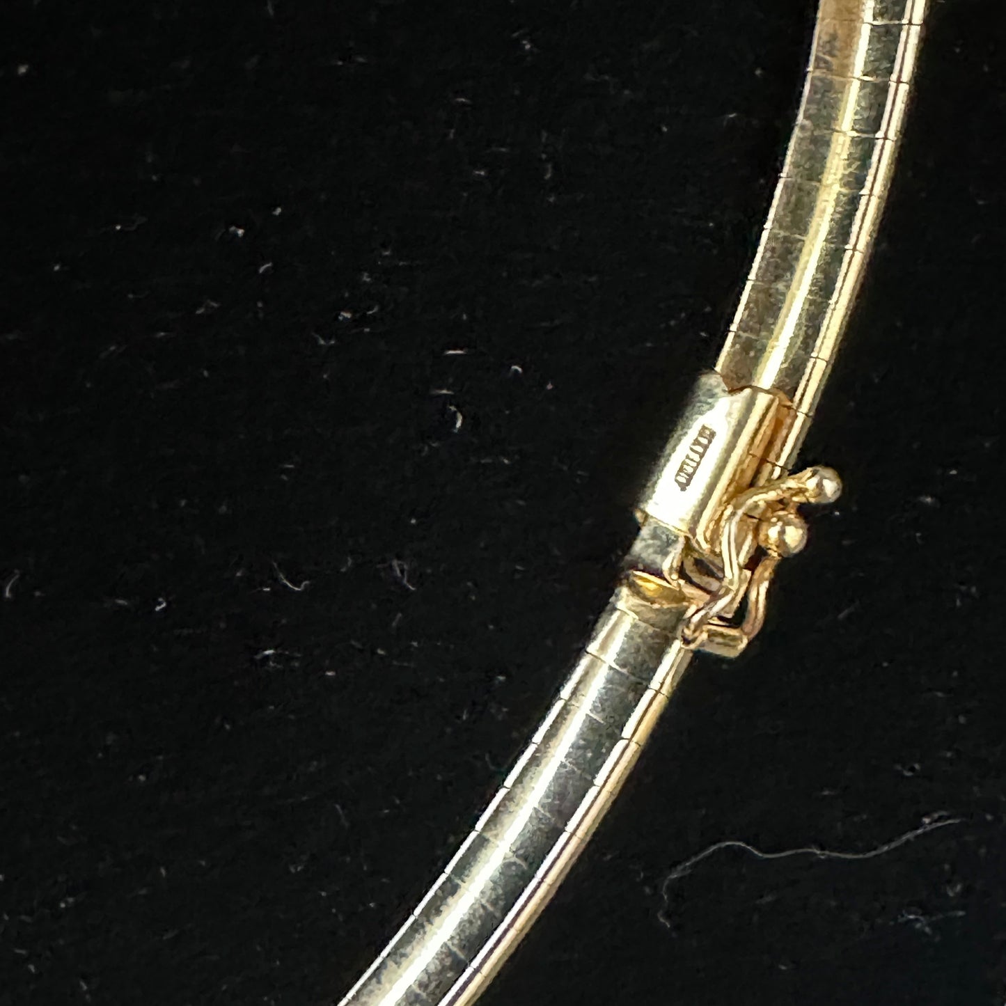 Omega Italian 14k Yellow Gold Necklace