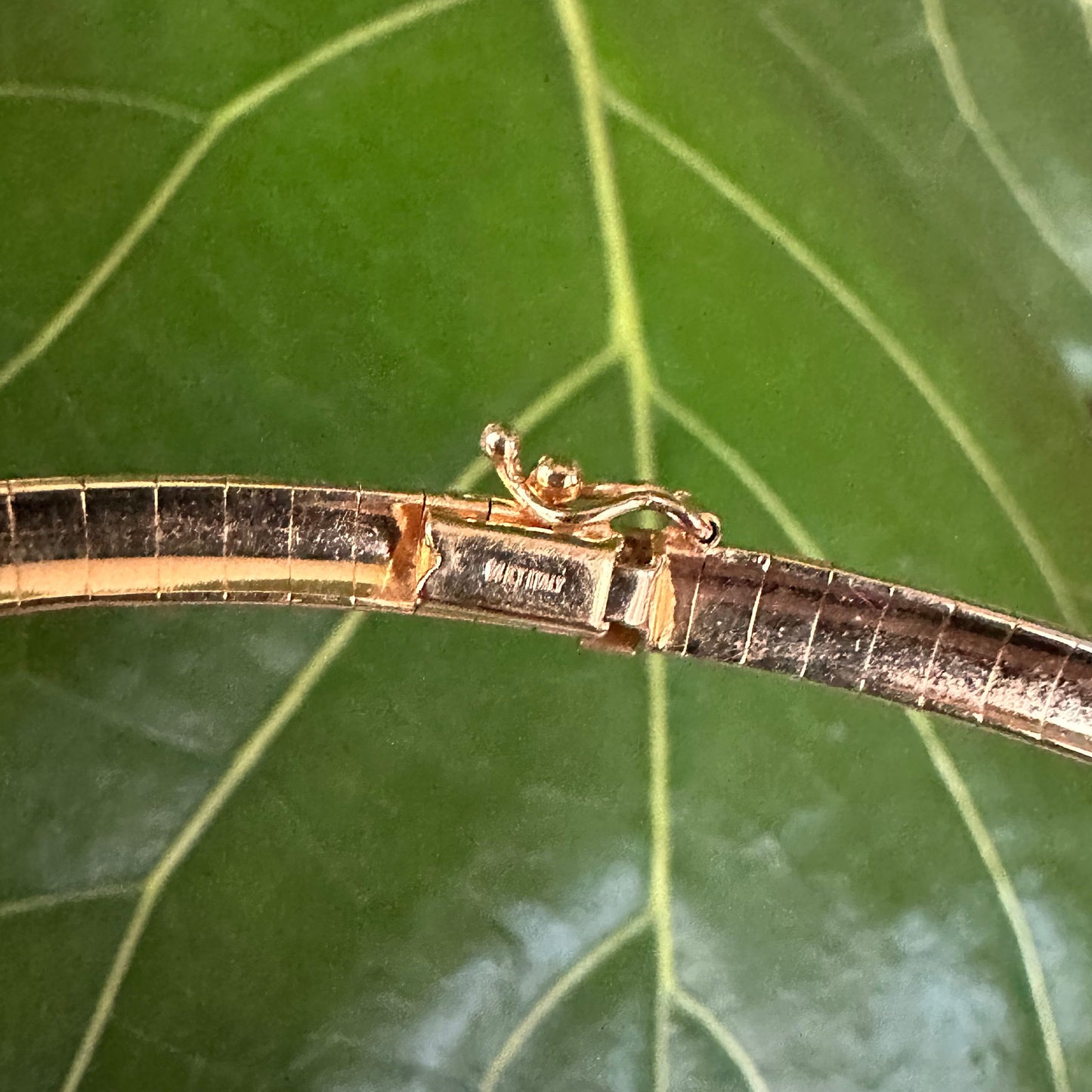 Omega Italian 14k Yellow Gold Necklace