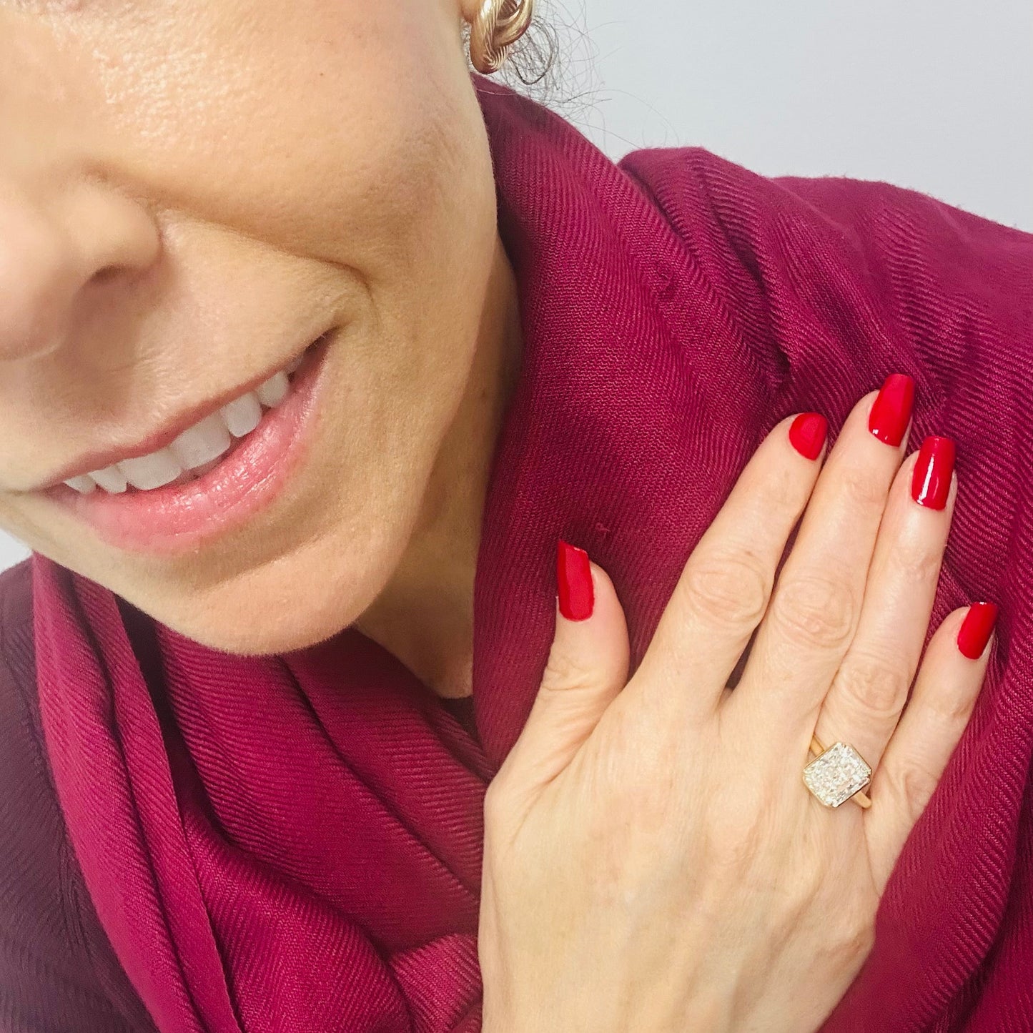 5.16 GIA Cut Cornered Rectangular Modified Brilliant Natural Diamond Ring 18k