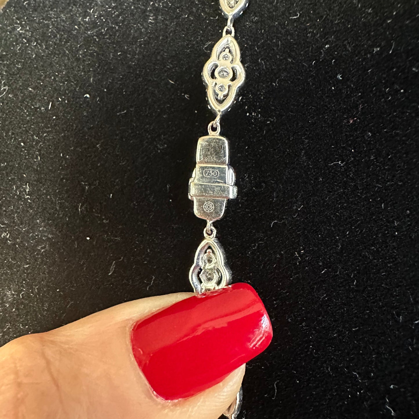 Diamonds By The Yard Chain Necklace in 18k White Gold 32"