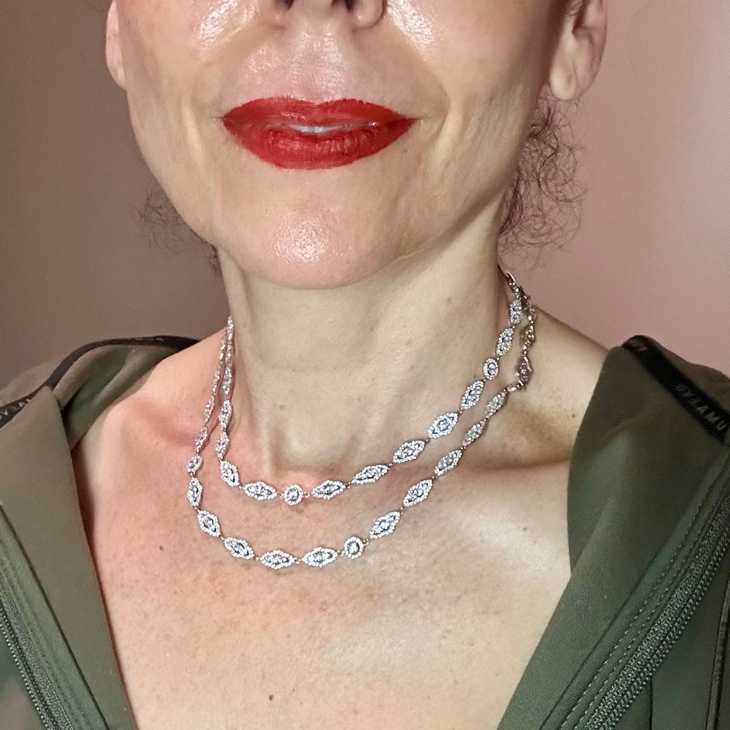 Diamonds By The Yard Chain Necklace in 18k White Gold 32"